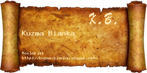 Kuzma Bianka névjegykártya